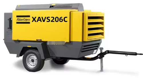 Industriële draagbare compressor XAVS206C met automatische uitschakeling en 12,5 M3/min FAD