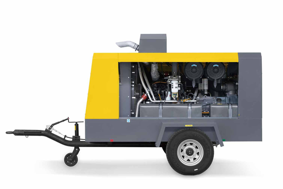 Draagbare compressor X-AIR+ 777-22 met druk van 13-22 bar en gele kleur
