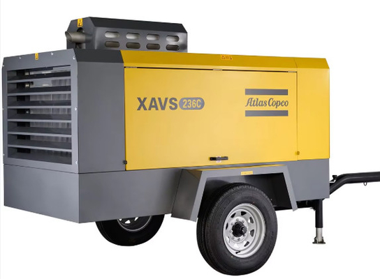 Atlas Copco middelgrote draagbare luchtcompressor XAVS236C voor verschillende en redelijke druk- en gasvolumeverhoudingen
