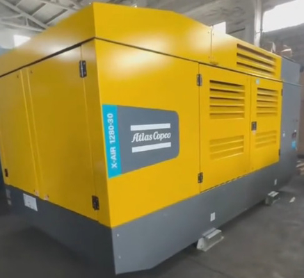Comfortabele draagbare compressor X-AIR 1280-30 met FAD 36,5/343./32,1 M3/min en GIV-emissienormen