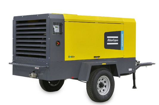 Atlas Copco draagbare compressor XAXS600E elektrische aandrijving voor maximale productiviteit