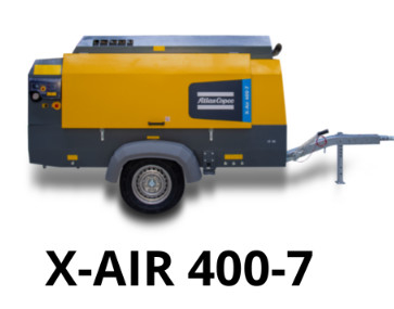 12 M3/min FAD draagbare compressor X-AIR 400-7 met elektrische energiebron en 7 bar efficiëntie