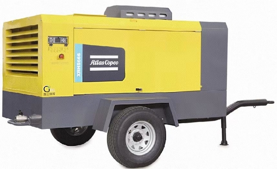 Gele draagbare compressor XRHS666C Elektrische energiebron voor industriële prestaties