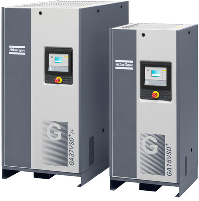 70kw Atlas GA 75+VSD, Atlas schroef luchtcompressor Frequentie omzetting