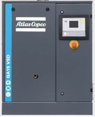GA-serie GA15VSD industriële compressor met een drukbereik van 4 tot 10 bar, ontworpen voor een stille werking