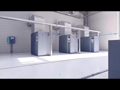 Luchtgekoelde tandcompressor kamer.