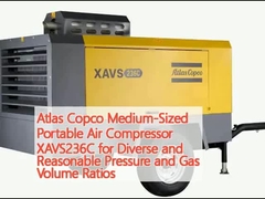 Atlas Copco middelgrote draagbare luchtcompressor XAVS236C voor verschillende en redelijke druk- en gasvolumeverhoudingen